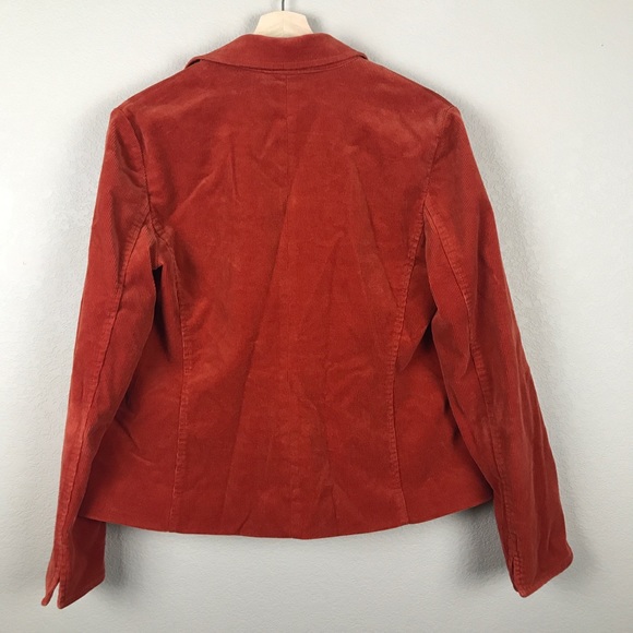 Talbots Autumn Orange Corduroy Jacket - Picture 6 of 7